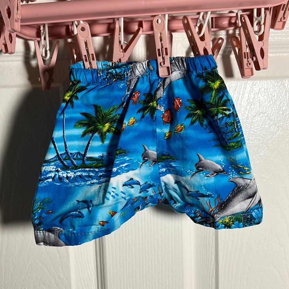 vintage ocean theme shorts